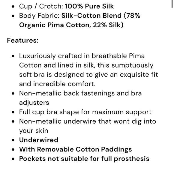 JulieMay shell underwired silk organic cotton bra - Picture 5 of 5